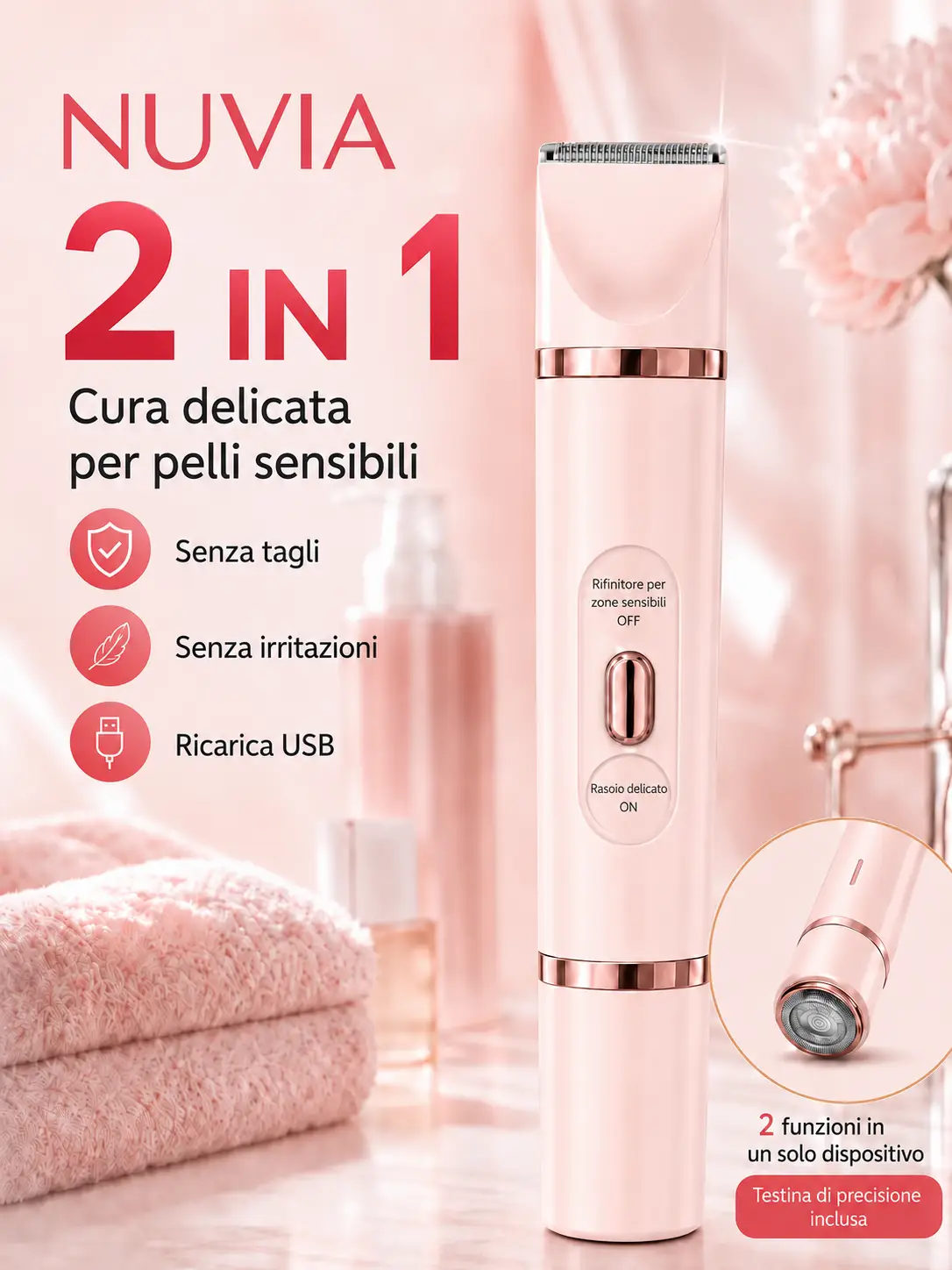NUVIA rifinitore elettrico da donna
